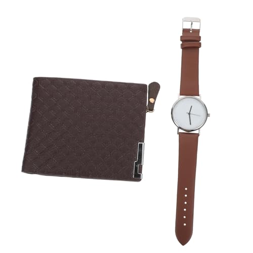Holibanna Herren Armbanduhr und Geldbörse Set Elegantes Männer Set für Leichtes Luxusdesign als für Freund Vater oder Ehemann von Holibanna