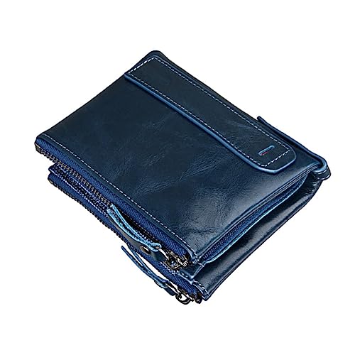 Holibanna Ledergeldbörse Für Männer Mit Reißverschluss Slim Geldbeutel Aus Multifunktionale Geldbörse Mit Innenfach Münzfach Und Fotohalter Für Praktischen Gebrauch von Holibanna