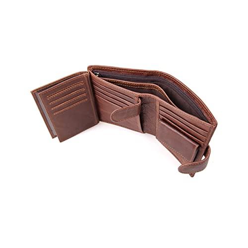 Holibanna Herren Retro Geldbörse Aus Leder Mit Großer Kapazität Multifunktions-Portemonnaie Für Kreditkarten Ausweis Und Bargeld Für Alltag Und Besondere Anlässe Kaffee-braun von Holibanna