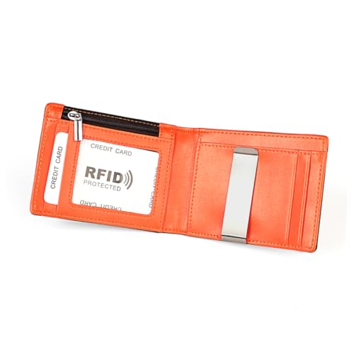 Holibanna 1stück Ultrathin Herren Geldbörse Aus Echtem Leder - Faltbares Design Mit Münzfach Und Kartenhalter Für Alltag Schule Arbeit Kaffee von Holibanna