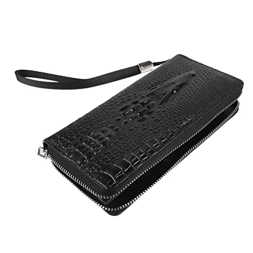 Holibanna 1stück Herren Wallet Mit Alligator-prägung Große Kapazität Praktische Reißverschluss-Handtasche Für Karten Geld Und Handy Stilvoll Und Funktional von Holibanna