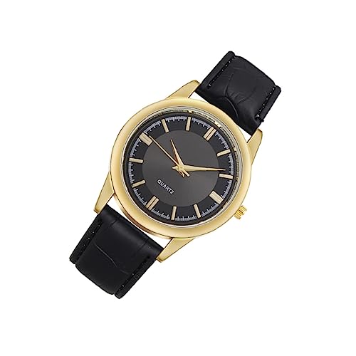 Holibanna Herrenuhr Mit Lederarmband Freizeit Und Businessuhr Edelstahlgehäuse Mechanisches Praktische Uhr Für Männer Stilvoll Und Langlebig von Holibanna