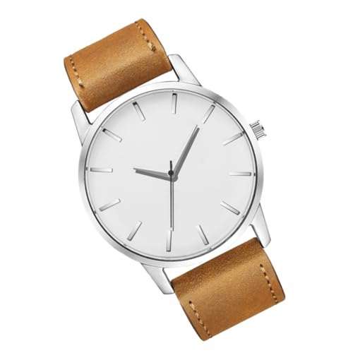 Holibanna Herrenuhr lässige Herren Armbanduhr minimalistische Uhren für männer Herren Freizeituhr Herren Gürteluhr großes Zifferblatt Anschauen Quarzuhren Mann Normaler Glasspiegel von Holibanna