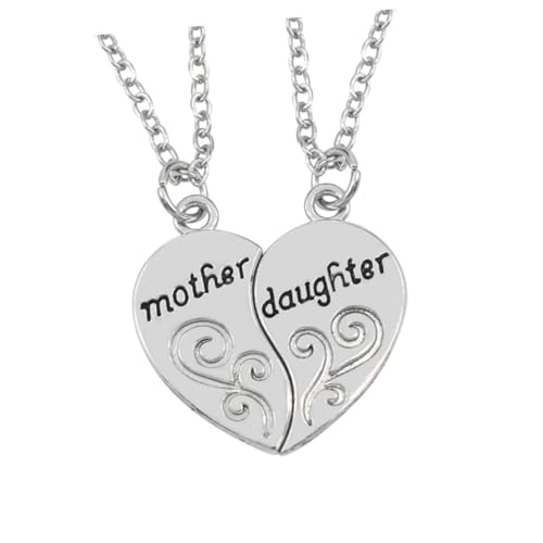 Holibanna Herz Anhänger Halskette Mutter Tochter Schmuck Alloy Langlebig Muttertag Geburtstagsgeschenk Damen Modisch Kreativ von Holibanna