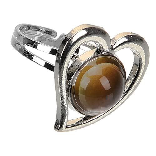 Holibanna Stimmungsring Für Frauen Mit Pfirsichherz Edelstein Ring Stimmungssteinring Damen Schmuckring Modeschmuckring Herzring Steinring Edelsteinring Frauenringe Schmuckringe von Holibanna