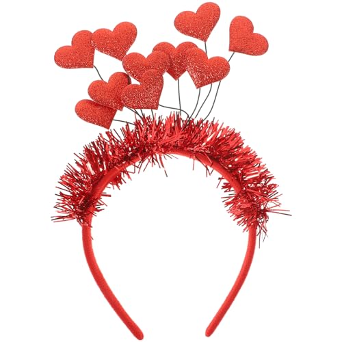 Holibanna Herz-Stirnband Valentinstag-Haarband Glitzernder Amor-Kopf-Bopper Pailletten-Hochzeits-Haarband Für Valentinstag-Partygeschenke Hochzeits-Haar-Accessoires von Holibanna