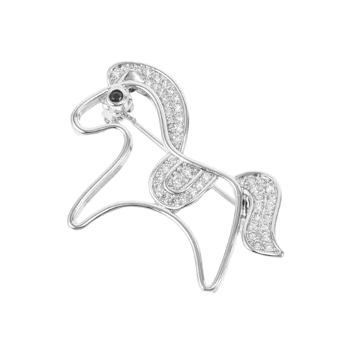 Holibanna Hochwertige Pferde-brosche als Modischer Schal Reversclip Eleganter Schmuck für Damen Langlebiges Metall Vielseitig für Anzug Mantel Pullover bei Business Freizeit und von Holibanna