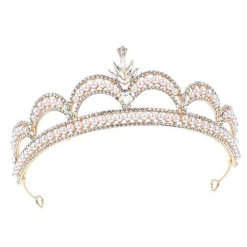 Holibanna Hochzeits-tiara Mit Strass Hochzeitskrone Aus Zinklegierung Braut-tiara Mit Nadelbefestigung Wunderschöner Glanz Für Damen von Holibanna