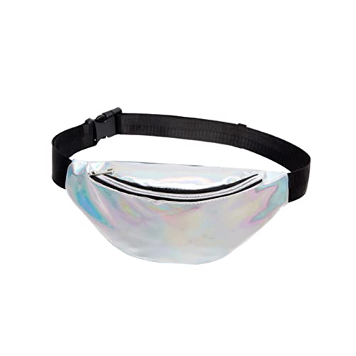 Holibanna Holografische Bauchtasche Für Damen Wasserabweisend Verstellbare Hüfttasche Glänzende Tasche Zum Wandern Festival-Rave-Bauchtasche Leicht Und Praktisch Für Handy Ausweis Schlüssel von Holibanna