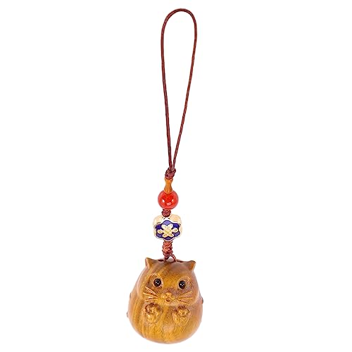 Holibanna Holz Telefonanhänger Zarter Hamster Charm Grünem Sandelholz Süße Handy Hängedekoration für Schlüssel Rucksack Ostern von Holibanna