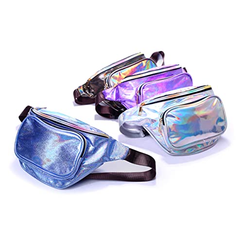 Holibanna Reflektierende Pailletten-hüfttasche Modische Outdoor-Tasche Handy-geldbörse Mit Großem Fassungsvermögen Gürteltasche Aus Pu-Leder Für Unterwegs von Holibanna