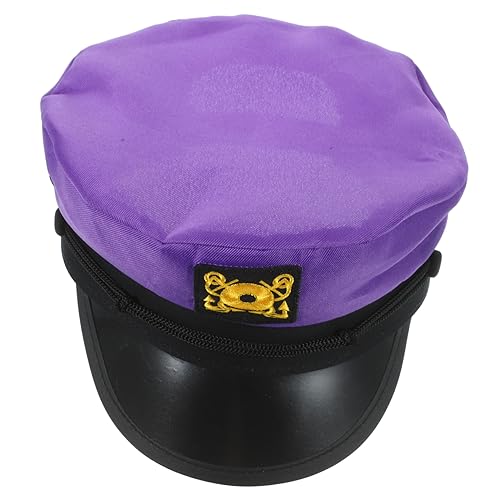 Holibanna Marineblaue Kostümmütze Einheitliche Hutmütze Jungen-kapitäns-outfit Marine Kostümmütze Matrosen-yachthut Halloween Matrosenhut Kostüme Violett Cosplay Mann Kopfbedeckung Polyester von Holibanna