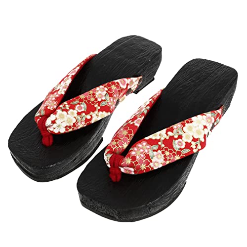 Holibanna Japanische Holzclogs Damen Sommer Hausschuhe Rutsch Sohle Barfußschuhe Freizeit Sandalen Strand Schuhe Atmungsaktiv Modisch Komfortabel von Holibanna