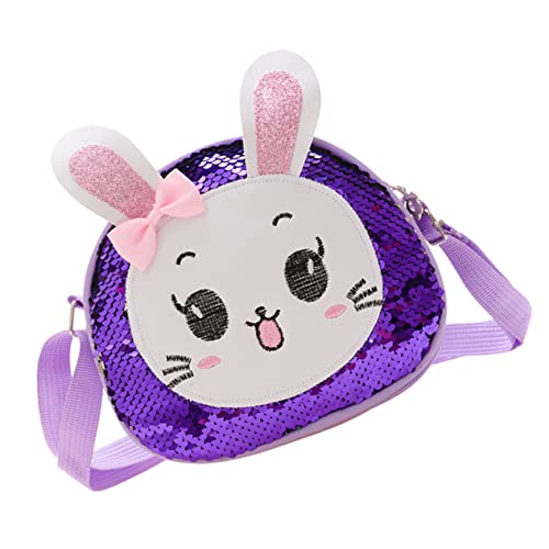 Holibanna Junge Mädchen Sequin Umhängetasche Nette Pu Schultertasche Für Mädchen Einseitig Tragbar Für Shopping Freizeit Und Partys Mit Reißverschluss Und Feiner Textur von Holibanna