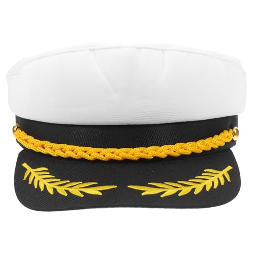 Holibanna Kapitänsmütze für Erwachsene Einstellbare Matrosenhut Klassische Yachtmütze für Kostüme Stilvolles Accessoire für Sommerveranstaltungen Bequemes und Atmungsaktives Design von Holibanna