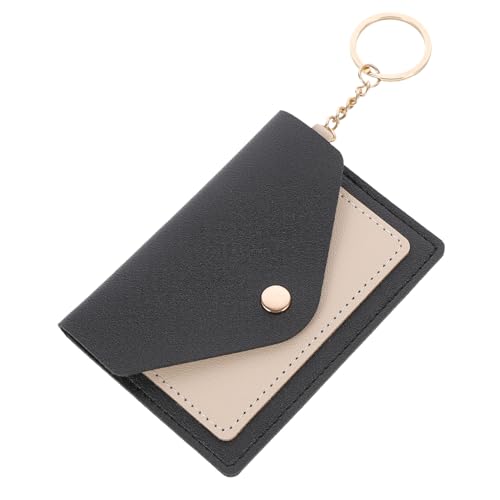 Holibanna Kleine Leder-münztasche Für Damen Handliches Portemonnaie Mit Schlüsselanhänger Und Druckknopfverschluss Für Reisen Arbeit Und Alltag von Holibanna