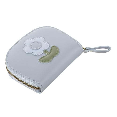 Holibanna Kleiner Damen Geldbeutel Mit Reißverschluss Multifunktionale Pu Geldbörse Blau Für Karten Und Münzen Kompakt Und Praktisch Für Unterwegs von Holibanna