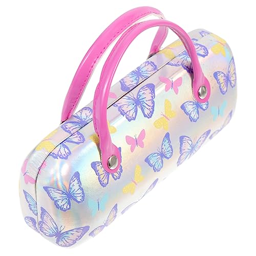 Holibanna Kasten Kreative Tragbare Kinder Brillenetui Für Mädchen Brillengläser Griff Sonnenbrillenetui Neuheit Make-up Tasche Brillenetuis Aus Leder Student Handlich Geldbörse Metall von Holibanna