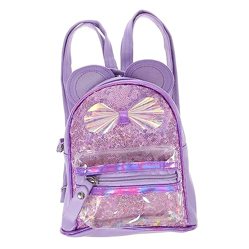 Holibanna Katzen-Glitzer-Rucksack Für Frauen Große Kapazität Süßes Cartoon-Design Einstellbare Schultergurte Strapazierfähiges Material Für Schule Und Freizeit von Holibanna