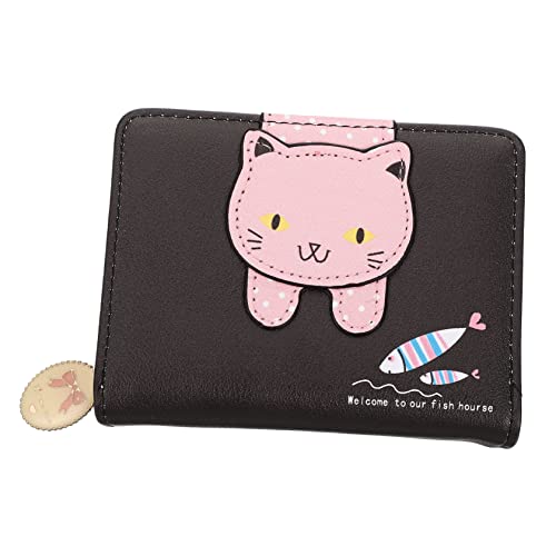 Holibanna Geldbörse Damen Modische Pu-geldbörse Ausweis-aufbewahrung Kreditkartenhalter Kleingeldbörse Für Den Täglichen Gebrauch Cartoon-katzenmuster von Holibanna