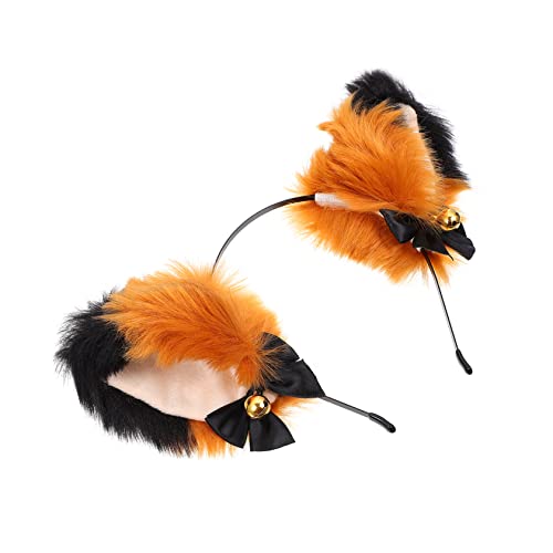 Holibanna Katzenohren Haarreif Aus Stoff Ohr-haarband Für Cosplay Party-haarband Mit Plüschohren Katzenohr-stirnband Haar-accessoire Für Halloween Und Festen von Holibanna