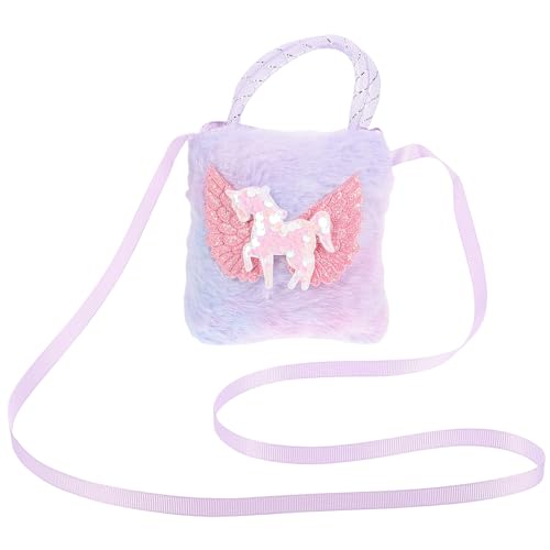 Holibanna Kinder-Schulterhandtasche Umhängetasche Kleine Einhorn-Handtasche Tragbare Einhorn-Umhängetasche Kleine Mädchen-Geldbörsen Kleinkind-Handtasche Mini-Umhängetasche von Holibanna