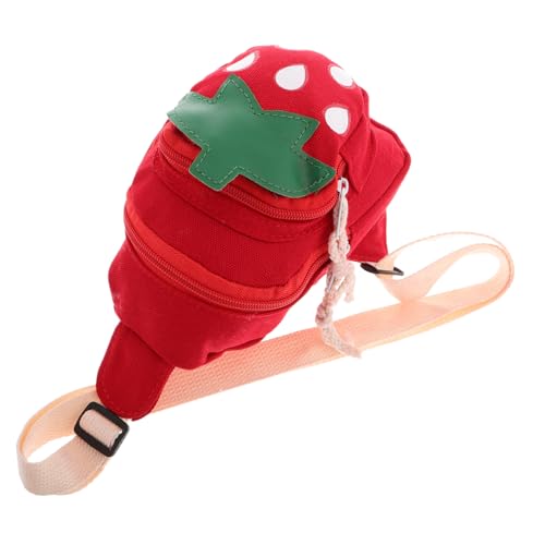 Holibanna Mädchen Erdbeer Umhängetasche Für Mädchen Verstellbarer Sling-Rucksack Süße Cartoon-Brusttasche Strapazierfähigem Canvas Für Schule Und Outdoor-aktivitäten von Holibanna