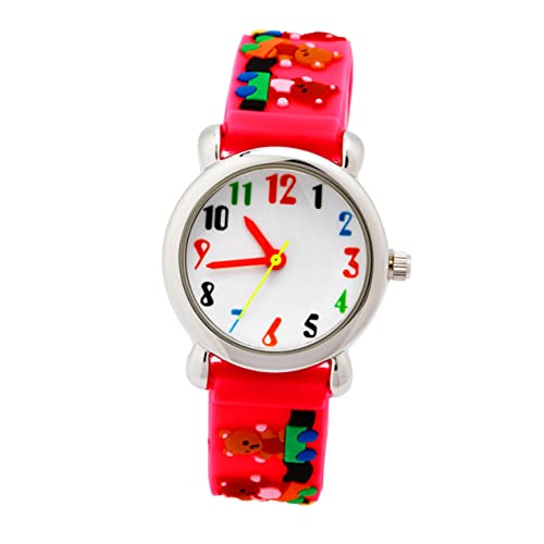 Holibanna Kinderuhr Armbanduhr Watch Kindergeburtstag gastgeschenke spieluhren -Armbanduhr Kinderarmbanduhr Kid Watch Armbanduhr für Kind Kindergeschenk Plastik rot von Holibanna