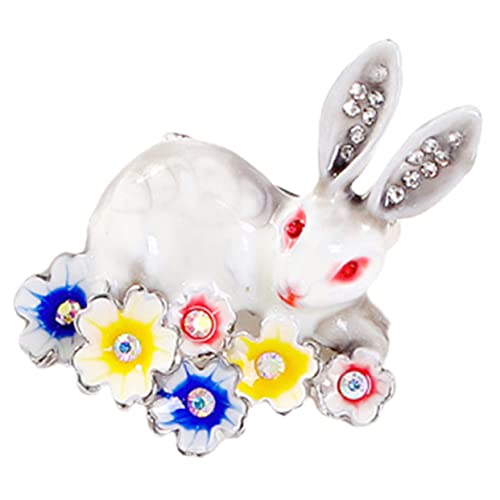 Holibanna Decorative Bunny Brooch Mit Ostermotiv Glitzersteinchen Für Frauen Charmante Anstecknadel Für Kleidung Taschen Und Accessoires Perfektes Für Ostern Und Feste von Holibanna