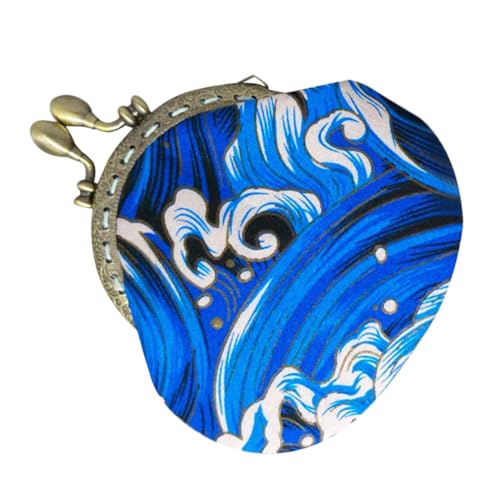 Holibanna Kleine Damen Geldbörse Mit Wellenmuster Modische Münztasche Aus Robustem Baumwollmaterial Als Kosmetiktäschchen Oder Schmuckbeutel Kompakt Und Vielseitig Einsetzbar von Holibanna