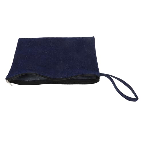 Holibanna Kleine Kosmetiktasche Aus Wassergewaschenem Für Damen Vielseitige Make-up Pouch Blau Stilvolle Handtasche Für Reisen Und Tägliche Nutzung Praktische Aufbewahrung Für Makeup Und von Holibanna