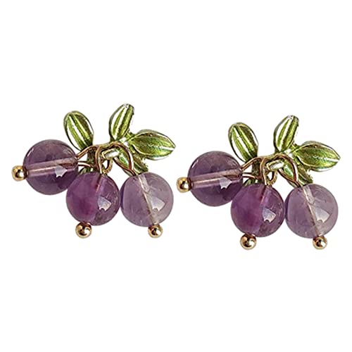 Holibanna Kleine Ohrringe Traubenform Handgemachte Ohrringe für Damen Leicht und Angenehm zu Tragen für Besondere Anlässe von Holibanna