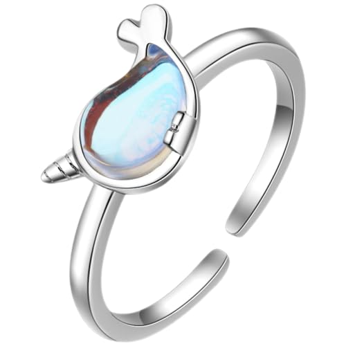 Holibanna Kleiner Wal Ring für Damen Verstellbarer Finger Ring Kupfer Süßes Tierdesign für Mädchen und Frauen Langlebig und Komfortabel für von Holibanna