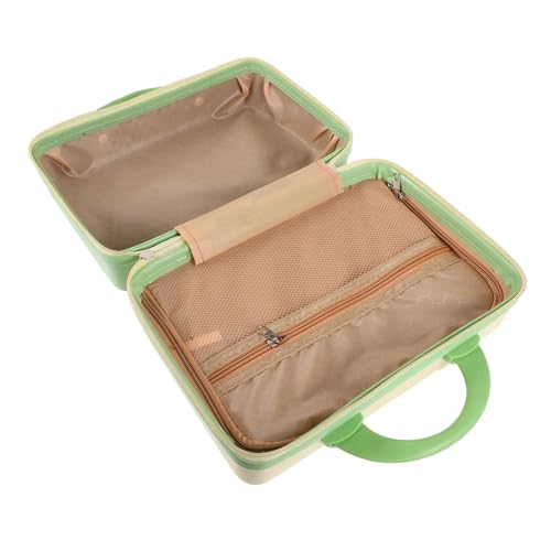 Holibanna Kompakte Kosmetiktasche Für Frauen Tragbarer Make-up Koffer Mit Geräumigem Innenraum Und Praktischem Design Für Reisen Und Unterwegs Leichte Aufbewahrungslösung Gelbgrün von Holibanna