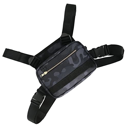 Holibanna Kompakte Umhängetasche Oxford für Damen und Herren Multifunktionale Brusttasche für Sport Reisen und Alltag Schwarz Camouflage Unisex Design von Holibanna