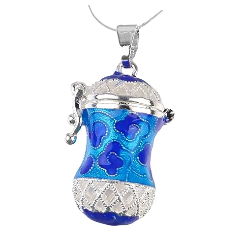 Holibanna Hängender Aromatherapie-anhänger Aus Hochwertiger Legierung Perfekter Halter Für Parfüm Und Ätherische Öle Diy Halskettenpendant in Stilvollem Blau Als Für Holibanna Hängender Aromatherapie-anhänger Aus Hochwertiger Legierung Perfekter Halter Für Parfüm Und Ätherische Öle Diy Halskettenpendant in Stilvollem Blau Als Für von Holibanna
