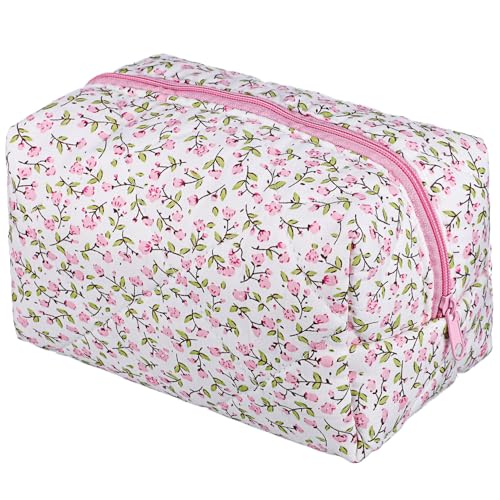 Holibanna Make-up-Reise-Organizer Make-up-Tasche Floral Gesteppt Hautpflege- Periodentasche von Holibanna