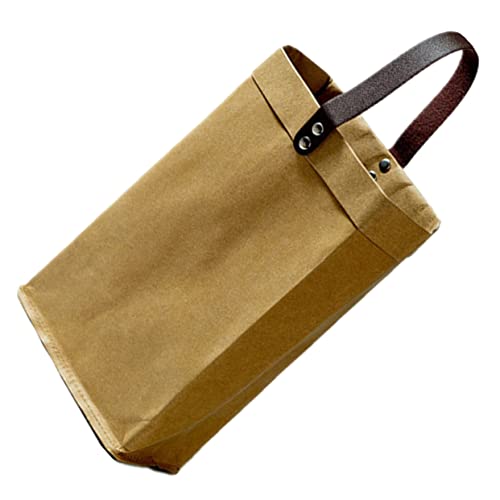 Holibanna Kraftpapier Weintasche Waschbarer Geschenkbeutel für Weinflaschen Robuste und Stilvolle Tragetasche für Partys und Besondere Anlässe Großzügiger Stauraum für Flaschen und Kleine von Holibanna