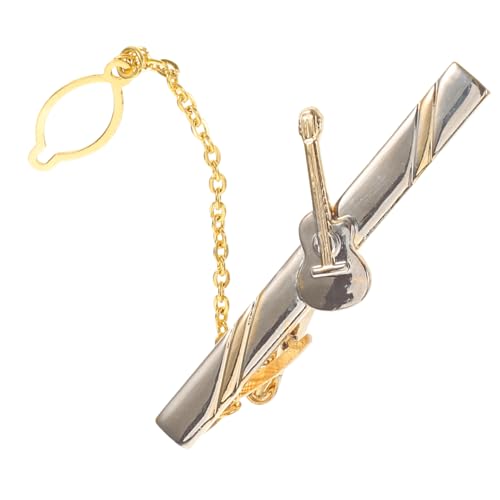 Holibanna Krawattenklammer Für Musikinstrumente, Klammer Im Gitarrendesign, Professioneller Look Für Musiker, Langlebige Krawattenklammer Kupfer Für Konzerte Und Hochzeiten von Holibanna