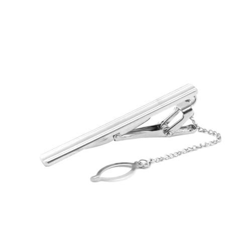Holibanna Krawattenklammer Herren Metall Silberne Business Tie Clip mit Federspannung Einfache Glatte Oberfläche Modisch für Anzug Hochzeit für Männer und Sicher zu Tragen von Holibanna