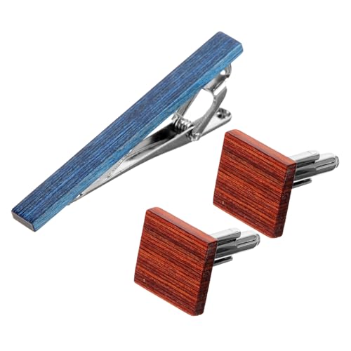 Holibanna Krawattenklammer Manschettenknopf Anzug Herren Für Links Hemd Manschettenknöpfe Business Krawattenklammer Anzug Krawattenklammer Anzugzubehör Krawattenklammern Holz von Holibanna