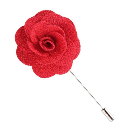 Holibanna Herren Reversnadel Legierung Handgemachte Brosche Mit Kamelie Rot Als Krawattennadel Oder Brosche Verwendbar von Holibanna
