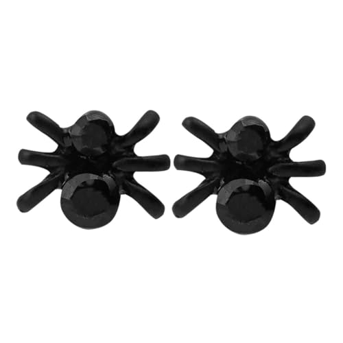 Holibanna Kreative Halloween Spinnen Ohrstecker Damen Schwarz Kleine Spinnenform Ohrschmuck für Party Karneval Mottoparty von Holibanna