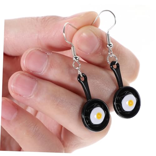 Holibanna Kreative Spiegelei Ohrringe für Frauen Lustige Pfannen design Ohrstecker Modischer Küchenschmuck Einzigartiges Geschenk für Mädchen und Köche Nickelfrei und Langlebig von Holibanna