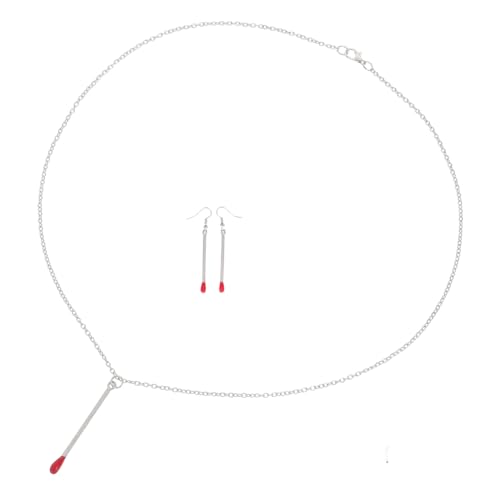 Holibanna Schmucksatz Für Damen Mit Streichholzohrringen Und Halskette Originelles Modeschmuck-set Für Alltagskleidung Und Geschenke Für Freundin Und Familie von Holibanna