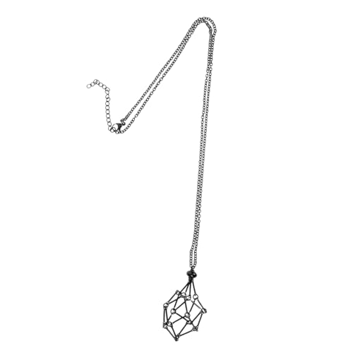 Holibanna Kristallanhänger Kette Metallkäfig Anhänger Leichter Kristallhalter Einstellbare Halskette für Edelstein Schmuck DIY Zubehör für Damen und Herren von Holibanna