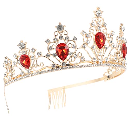 Holibanna Krone Haarschmuck Braut Tiara Haar Tiara Hochzeitszubehör Kristallkrone Barocke Tiara Hochzeit Braut Stirnband Tiara Für Kronen Diademe Tiara-stirnband Fräulein Prinzessin von Holibanna