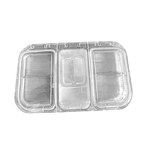 Holibanna Kunststoff Tragbar Tragekoffer Spender Alltag Dichter Verschluss Klein Leicht Transparente Deckel von Holibanna