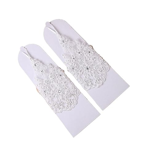 Holibanna Kurze Handschuhe 1 Paar Handschuhe Anziehen Hochzeit Braut Hochzeits Spitzen Kurz Weiß Elegant Holibanna Kurze Handschuhe 1 Paar Handschuhe Anziehen Hochzeit Braut Hochzeits Spitzen Kurz Weiß Elegant von Holibanna