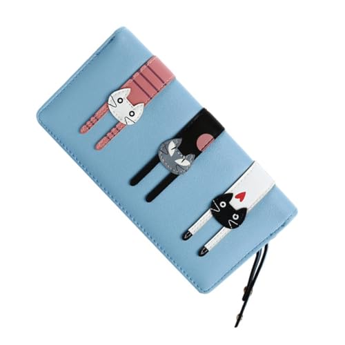 Holibanna Mini Geldbeutel Damen Aus Kunstleder Mit Cartoon-katzenmuster Reißverschluss Für Karten Kleingeld Alltag Und Einkäufe von Holibanna